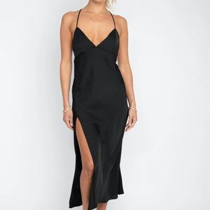 HARPER MIDI DRESS IN BLACK